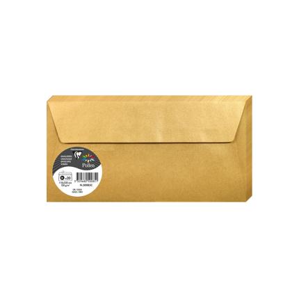 [50085] OMSLAGEN 20 STUKS (110X220MM, GOUDKLEUR)