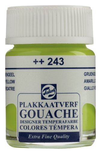 [22-243] Talens Gouache Extra Fine Quality Fles 16 Ml Groengeel 243