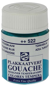 [22-522] Talens Gouache Extra Fine Quality Fles 16 Ml Turkooisblauw 522