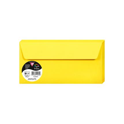[5565C] OMSLAGEN 20 STUKS (110X220MM, ZONNEGEEL)