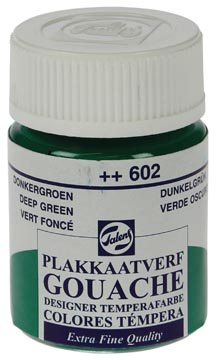 [22-602] Talens Gouache Extra Fine Quality Fles 16 Ml Donkergroen 602