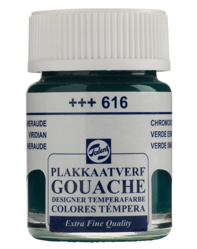 [22-616] Talens Gouache Extra Fine Quality Fles 16 Ml Vert Émeraude 616