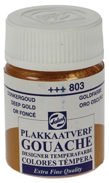 [22-803] Talens Gouache Extra Fine Quality Fles 16 Ml Donkergoud 803