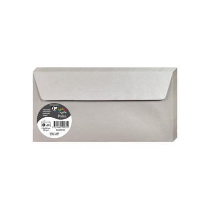 [E50075] OMSLAGEN 20 STUKS (110X220MM, ZILVER)