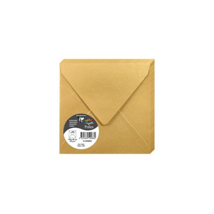 [E50088C] omslagen 20 stuks (140x140mm, goudkleur)
