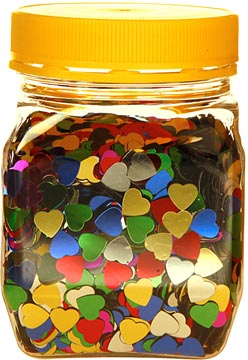 [530060] Confetti Hartjes 6 Mm Kleuren Mix 160 G