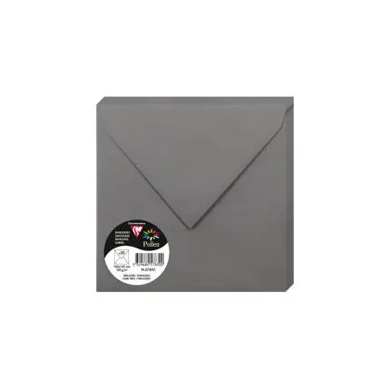[E*5783] pollen, 20 enveloppen, 120g, 165x165mm - donker grijs