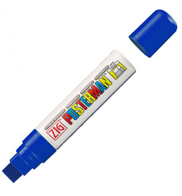 [PMA120B] POSTERMAN  KRIJTSTIFT (DIK, BLAUW)