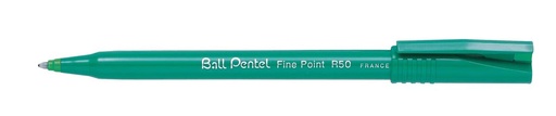 [R56V] Pentel Roller Ball R50/R56 Groen, Medium Schrift