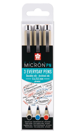 [POXSDKPN3A] Sakura Pigma Micron Pn Office-Set 3 Kleuren