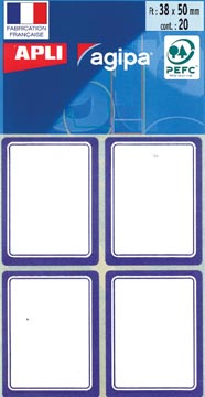[111961] SCHOOLETIKETTEN 38X50MM 32STUKS (BLAUW)