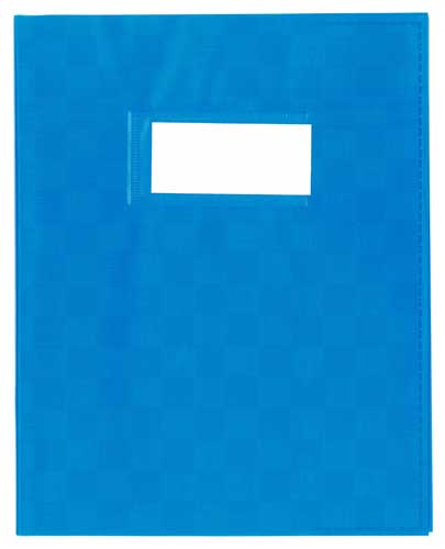 [11102PPB] SCHRIFTOMSLAG PLASTIEK (BLAUW)