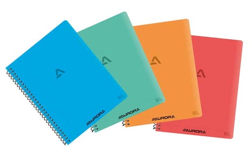 [2160PP1L] Spiraalschrift Pp 165X210Mm + Transparante Gekleurde Omslag 120Blz (Gelijnd)