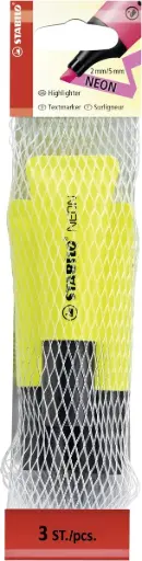 [72/3-24] stabilo neon pack 3 (Yellow)