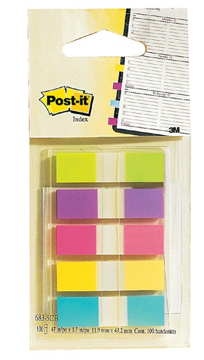 [6835CB] Indextabs Post-it - 11.9x43.1mm - 100st