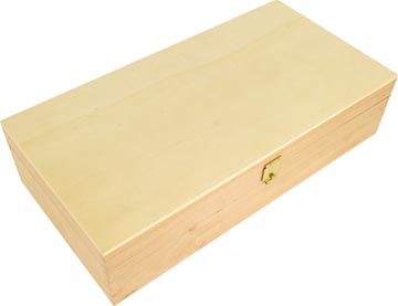 [K0035D810] Kangaro Houten Tekendoos 3-Vaks (24X12,5X6Cm)