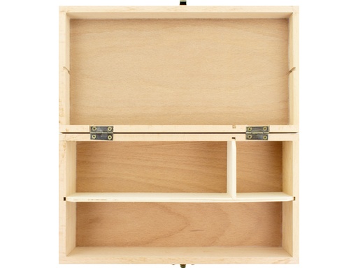 [PK0035D820] Kangaro Houten Tekendoos 3-Vaks (25X16X7Cm)