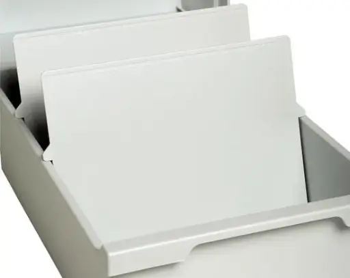 [E54340D] Scheidingsplaat kaartenbak exacompta A5 dwars, set a 2 stuk