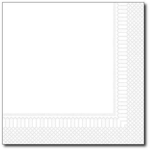 [G023] Servetten, Wit, 40X40Cm, 1/4, 3 Laags, 75St