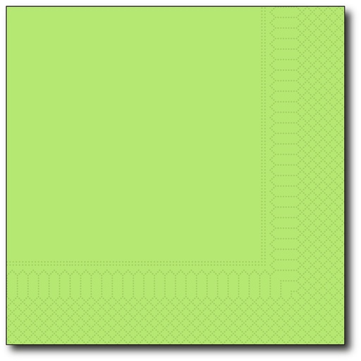 [G042] Servetten, Summergreen, 33X33Cm, 1/4,  2 Laags, 100St