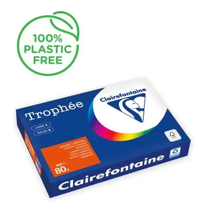 [E*1883] TROPHEE A3 80G RAM 500F C.3 CARDINAL - Koraal rood