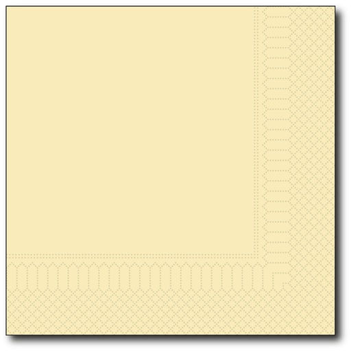 [G092] Servetten, Crème, 33X33Cm, 2 Laags, 100St