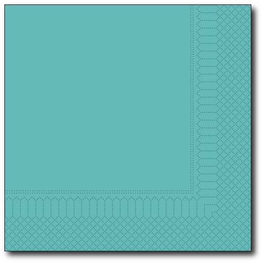 [G094] ​Servetten, Lagoon, 33X33Cm, 1/4,  2 Laags, 100St