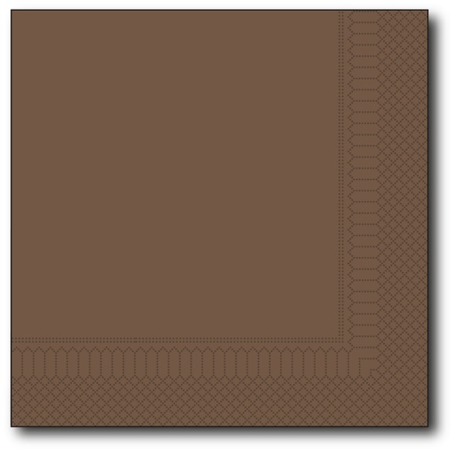 [G125] Servetten, Chocolade, 25X25Cm, 2 Laags, 200St 