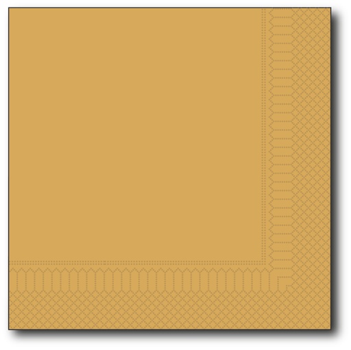 [G127] Servetten, Goud, 25X25Cm, 2 Laags, 200St 