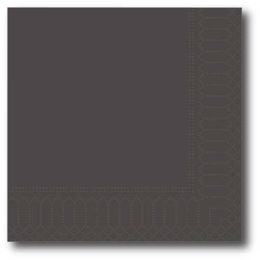 [G155] Servetten, Zwart, 20X20Cm, 2 Laags, 200St