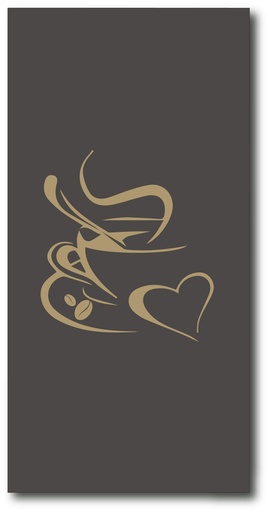 [G800] Point 2 Point Servetten, Love Coffee, 40X40Cm, 1/8, 30St, 100% Recycle