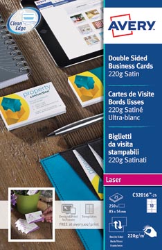 [PC32016-25] Visitekaartjes 25 Blz. (Dubbelz.Quick&Clean Ultrawit)