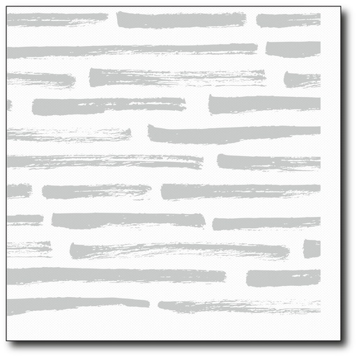 [G808] Point 2 Point Servetten, Stripes White, 33X33Cm, 1/4, 50St, 100% Recycle