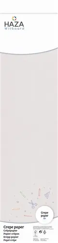 [100501] Crepe Papier Wit (Fsc, 250X50Cm) Op Rol