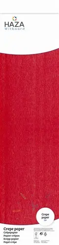 [100513] Crepe Papier Rood (Fsc, 250X50Cm) Op Rol