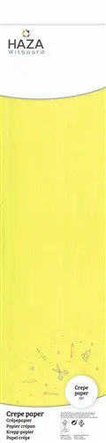 [100581] Crepe Papier Fluor Geel (250X50Cm) Op Rol