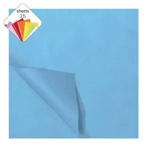 [186133] Zijdevloei Papier Baby Blauw (50X70Cm,25 Vel)