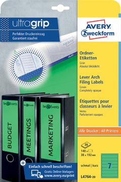 [L4764-20] Zweck Ordneretiketten (50Mm, Groen)