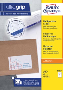 [P3426] ZWECK ETIKETTEN INKJET-LASER-KOPIE (105X70MM)