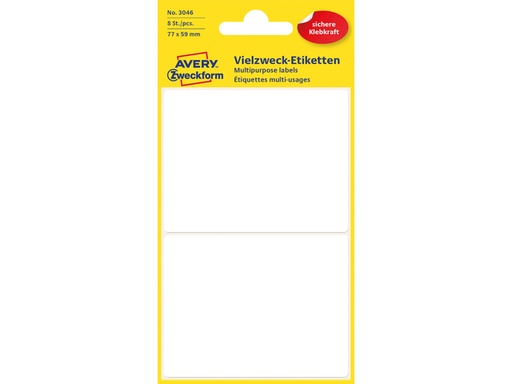 [P3046] Etiket Zweckform 77x59mm wit