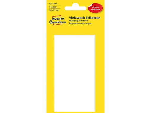 [P3047] Etiket Zweckform 98x51mm wit