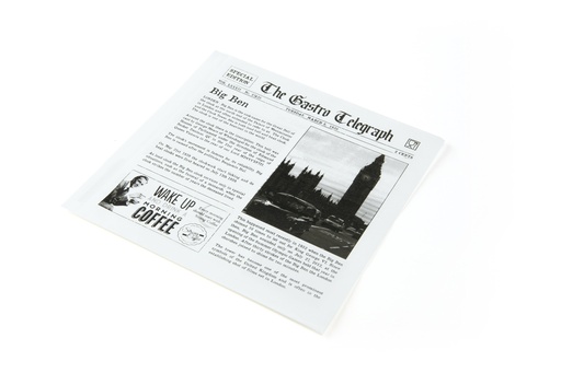 [S53020] Vetdicht papieren zakje News Paper 2 open zijdes 130 x 150mm ds à 300 vel