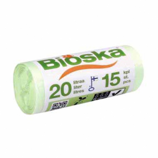 [92591] Afvalzak Bioska zetmeel 42x50cm - 20L - 15 stuks