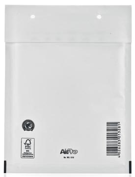 [12213A] Bong Airpro Luchtkussenenveloppen, Ft 150 X 215 Mm, Met Stripsluiting, Doos Van 100 Stuks, Wit