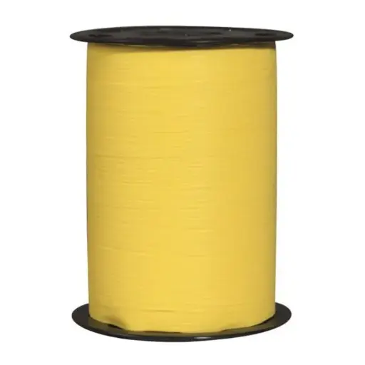 [ML19083] MAT LINE lint, citroengeel, crêpepapier effect, matte afwerking matline crepon - 19mm x 100m