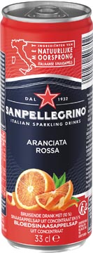[53611] San Pellegrino Limonade Aranciata Rossa, Sleek Blik Van 33 Cl, Pak Van 6 Stuks