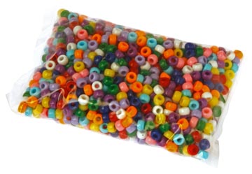 [B14208] Bouhon Parels, Rond, Kunststof, 1000 Stuks, Assorti