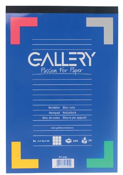 [9230] Gallery schrijfblok, ft A4, geruit 5 mm, blok van 100 vel