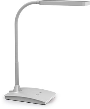 [8201795] Maul Bureaulamp Led Pearly Op Voet, Color Vario, Dimbaar, Zilver