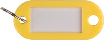 [KF10873] Q-Connect Sleutelhanger, Pak Van 10 Stuks, Geel